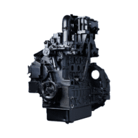 High-performance car engine, black color, isolated on white background, showcasing intricate mechanical components.